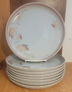 Denby TWILIGHT Dinner plate set of 8, 10", Leaves, Stoneware, Very good - Picture 1 of 14