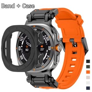 Pour Samsung Galaxy Watch 7 Ultra 47mm Bracelet Montre Métal Silicone + Coque PC - Photo 1 sur 18