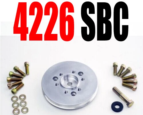 BLOWER SHOP 4226 1 V ACCESSORY SMALL BLOCK CHEVY PULLEY WITH BOLTS - image 1 of 1