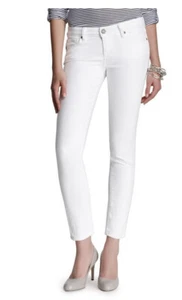 PAIGE Women's Skyline Ankle Peg Optic White Skinny Jeans Size 27 EUC Stretchy - Picture 1 of 5
