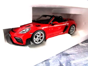 PORSCHE 718 Boxster Spyder RS 2023 rosso indiano red LIMITED 187271 Norev 1:18 - Foto 1 di 11