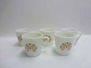 Pyrex Kaffeetassen Braun Summer Impressions Milchglas 5er Set - Bild 1 von 3