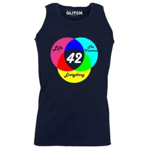 Answer is 42 Men's Vest - Science Physics Universe Hitchhikers Guide Galaxy Gift - Picture 1 of 15