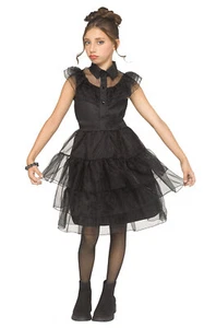 Gothic Beauty Wednesday Addams Child Costume - Picture 1 of 3