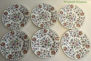 6 MINTON HADDON HALL SALAD PLATES 23cm - GREAT CONDITION - Picture 1 of 11