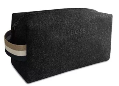 Hugo Boss Parfums Dark Grey Wash Bag / Toiletry / Shaving Bag