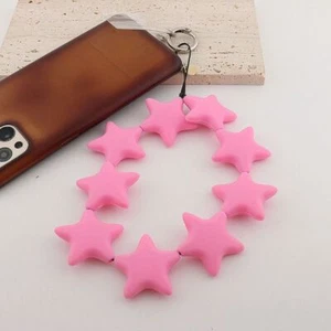 Cute Stars Phone Lanyard Y2K Silicone Phone Chain Bag/Key/Car Decor - Zdjęcie 1 z 9