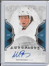 2011-12 Upper Deck Artifacts Matt Beleskey Autofacts
