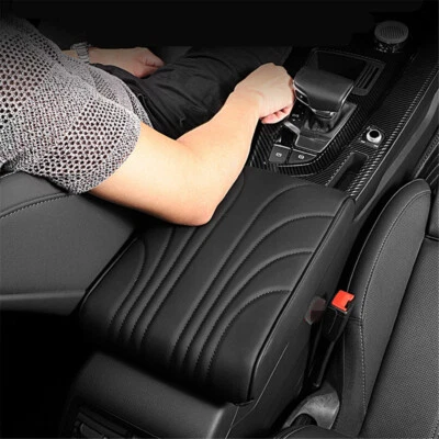 Armrest Cushion Center Console Storage Box Cover Pad PU Leather Car Accessories - Image 1 of 4