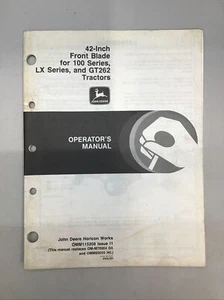 JOHN DEERE 42-IN FRONT BLADE FOR 100, LX, AND GT262 SERIES TRACTORS OMM115208 - Picture 1 of 7