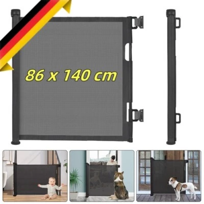 Treppenschutzrollo Absperrgitter Ausziehbar Treppe 0-140 cm Türschutzgitter Baby - Bild 1 von 4