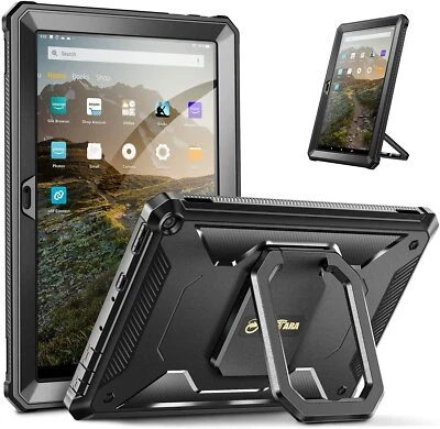 Case For All-New Amazon Fire HD 10 Tablet 11th Gen 2021 360 Rotating Carry Cover - Image 1 of 4