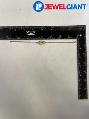 PULSERA DE PLATA ESTERLINA FLOR EN RESINA 7,25 PULGADAS 3,3 G #FP848 Foto 1 de 4