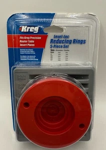 Set 5 Pezzi Anello di Riduzione Kreg Level-Loc Twist-Loc per Router Tavolo Inserto Piastra - Foto 1 di 6