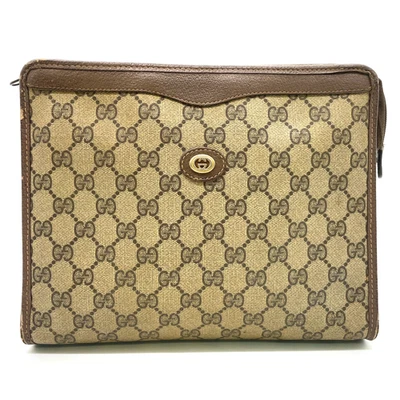 Auténtico Bolso de Mano Gucci GG Supreme PVC X Cuero Gris 156.01.061 NS100273 Foto 1 de 4