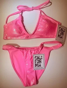 Nuevo con etiquetas Bikini California Sunshine Hot Pink parte superior inferior S M L XL MEZCLA Y COMBINACIÓN $70 - Imagen 1 de 14