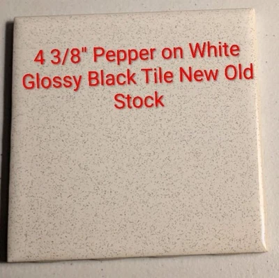 1 piece Pepper White 4-3/8" Glossy Black Speckled on White Ceramic New Wheeling  - Image 1 of 4