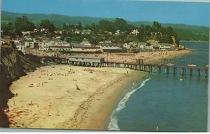 Capitola Am Meer Kalifornien Capitola Strand Kai Pier Luftaufnahme Postkarte - Bild 1 von 2