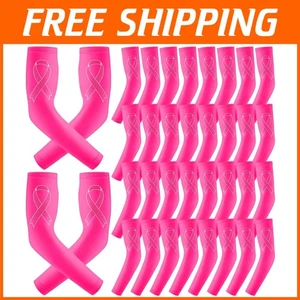 18 Pairs Compression Arm Sleeves - Breast Cancer Awareness - Picture 1 of 8