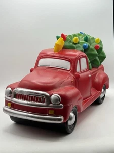 20" Truck & Tree LED Blasform Dekor Pickup Rot LKW Weihnachten Winter funktioniert - Bild 1 von 4