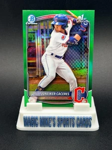 Juneiker Caceres 2025 Bowman Chrome 1st #BCP-231 True Green Refractor /99 - Picture 1 of 2