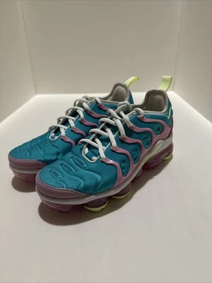 Nike Air VaporMax Plus Easter White Volt Aqua CW7014 100 Women's Size 5 - Image 1 of 4