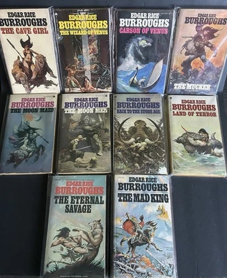 Edgar Rice Burroughs Ace Books Vintage Paperback Lot x 10 Frank Frazetta Covers Foto 1 de 4