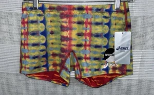 NWT Women's ASICS PR Runbrief Kaleidascope Reversible Spandex Shorts - Picture 1 of 6