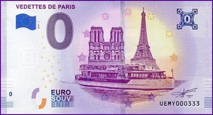 ***N°333*** RARE NUMERO TRIPLE / BILLET SOUVENIR 0 € / 0 € SCHEIN / UEMY 2019-1 - Picture 1 of 1