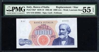 TOP POP STAR NOTE Italy ND (1956-66) 1,000 Lire Banca d'Italia SCWPM-96d* RARE! - Image 1 of 2