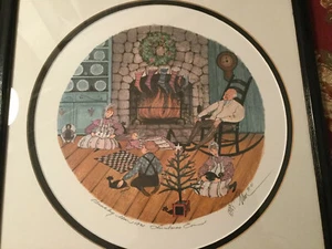 Moss P. Buckley “Nochebuena” enmarcado, doble mate, impresión firmada 1933/5797 - Imagen 1 de 3