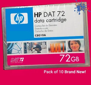 10 x HP C8010A DAT 72 DDS-5 Data Tape Cartridges 36/72 GB NEW factory sealed - Bild 1 von 9