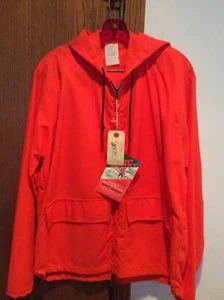 Silent Sentry Orange Wind Breaker With Hood Water Repellent Medium #501 NOS - Picture 1 of 8