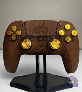 Real Metal - Woodgrain Holzmotiv - Custom Wireless Controller für PS5 oder PC - Bild 1 von 5