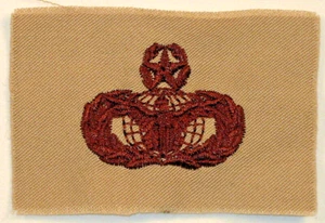 USAF Air Force Master Force Protection Badge Insignia Desert Uniform Patch Ver 1 - Picture 1 of 2