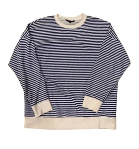Peacocks Womens Blue White Striped Pullover Jumper Size UK 10 Nautical Sailing - Picture 1 of 6