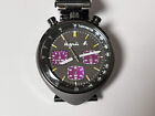 Seiko agnes b Collaboration Bullhead V655-7010 Chronograph Watch Black Purple