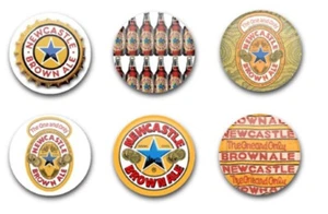 25MM/1" KNOPFABZEICHEN X6 NEWCASTLE BROWN ALE NEWKEY BRAUN - Bild 1 von 1