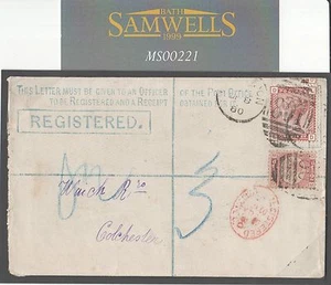 GB PAPELERÍA REGISTRADA Wimbledon Bantam 1d Venetian Red 1880 Colchester MS221 - Imagen 1 de 4