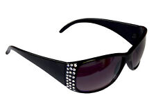Women's Glasses Glasses Black with Rhinestone Sunglasses Purple Lenses Sunglasses M 38