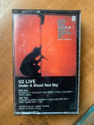 U2 Live Under A Blood Red Sky Island 1983 Cassette Tape - PLAY TESTED - Image 1 of 3