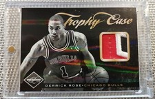 2011-12 PANINI LIMITED TROPHY CASE JERSEY PATCH BULLS DERRICK ROSE LOGO /25