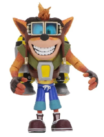 NECA - Crash Bandicoot 7" Scale Action Figure Deluxe with Jetpack -Free Shipping Cover