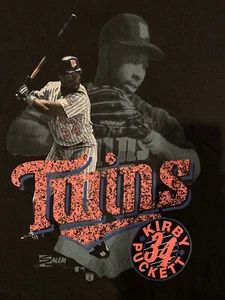 Vintage Kirby Puckett T Shirt Salem Baseball Twins SIZE X-Large - Picture 1 of 5