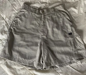 White Sierra Junior Khaki Nylon Cargo Y2K Shorts size 12 Youth Boys / Girls L - Picture 1 of 8