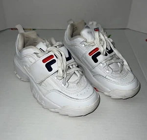 Fila Disruptor II Applique Athletic Trending Sneakers, Women's Size 5 White - Picture 1 of 5