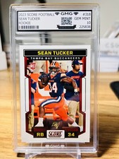 2023 Score Sean Tucker Rookie #318 GMG Graded 10 Gem Mint 💎 RC