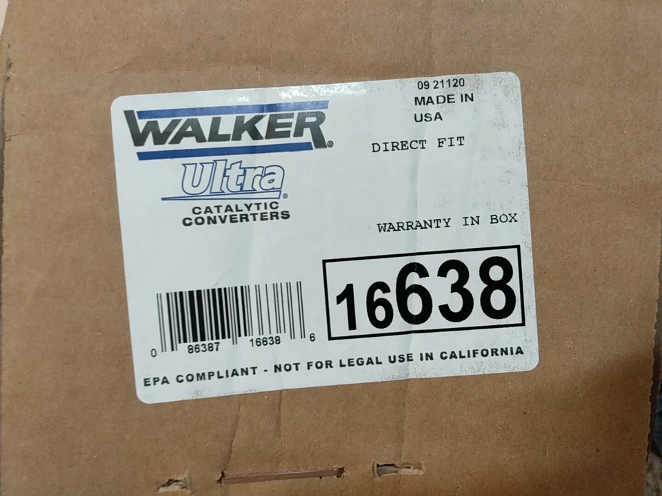 Convertidor catalítico-WalkerUltra 16638 se adapta a 05-10 Honda Odyssey 3,5 L-V6 Foto 1 de 2