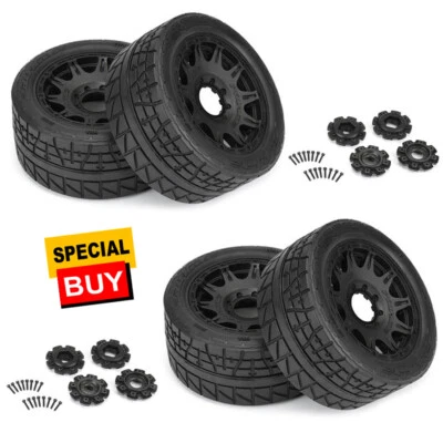 Pro-Line PRO1020511 1/6 Menace HP Belted F/R Tires w/ Black Raid 24mm Wheels (4) - Image 1 of 4
