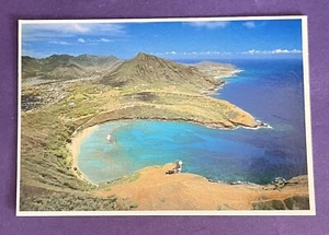Hanauma Bay Hawaii Postcard Photo Douglas Peebles Marine Life Preserve Volcano - Picture 1 of 2